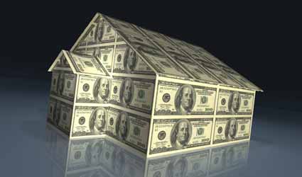 money-house grey background